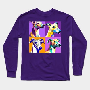 Whippet Pop Art - Dog Lover Gifts Long Sleeve T-Shirt